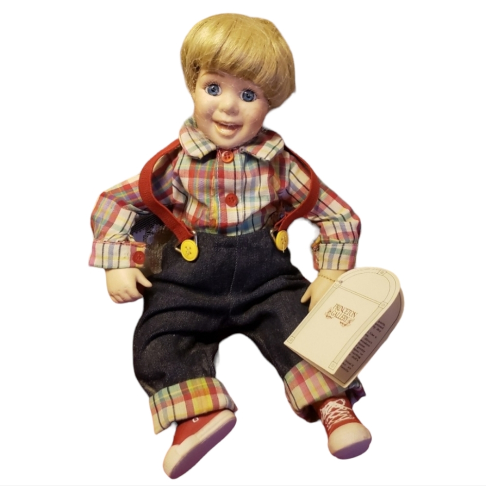 Vtg 80's Princeton Gallery Handmade Porcelain Doll